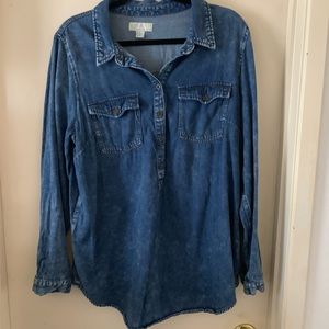 Jean long sleeve top